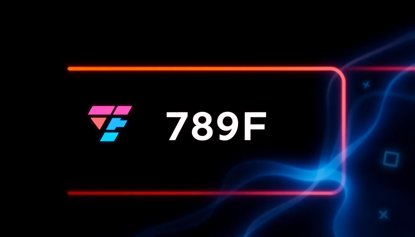 789F branding concept with a high-tech interface highlighting innovation and modern design for digital engagement.