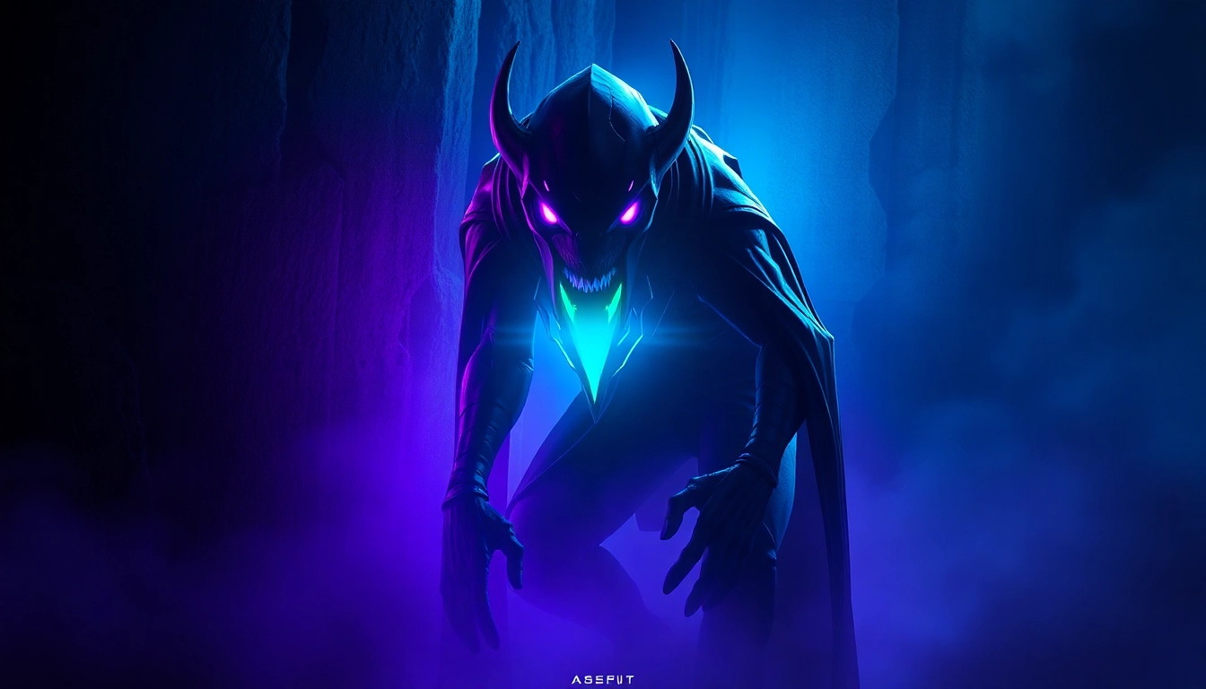 Visually striking depiction of a 789f.monster-inspired creature, emphasizing its unique features and dark, mysterious aura for immersive digital design.