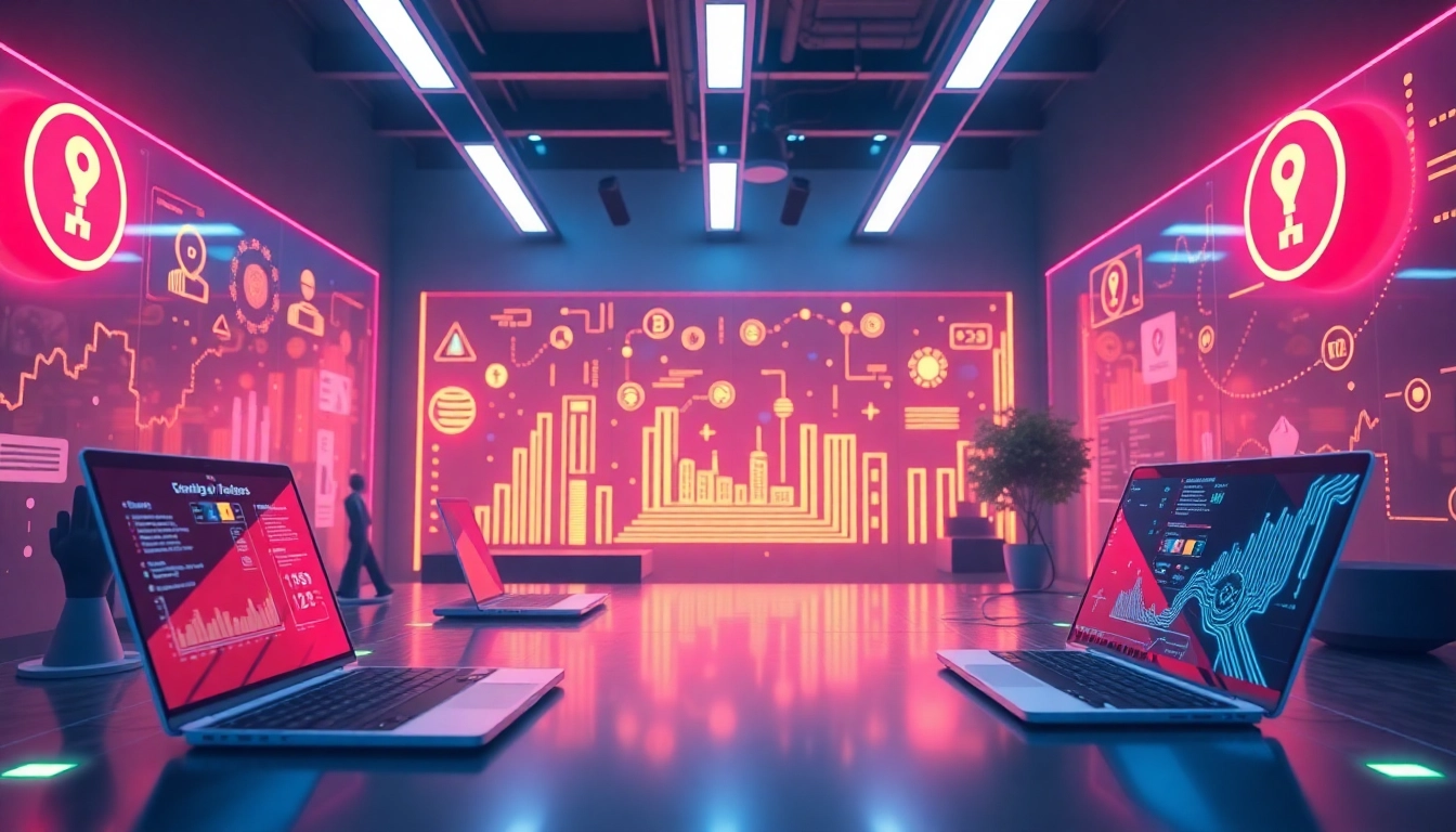Crypto learning concepts illustrated with engaging digital interfaces, symbolizing education in blockchain technology and cryptocurrency.