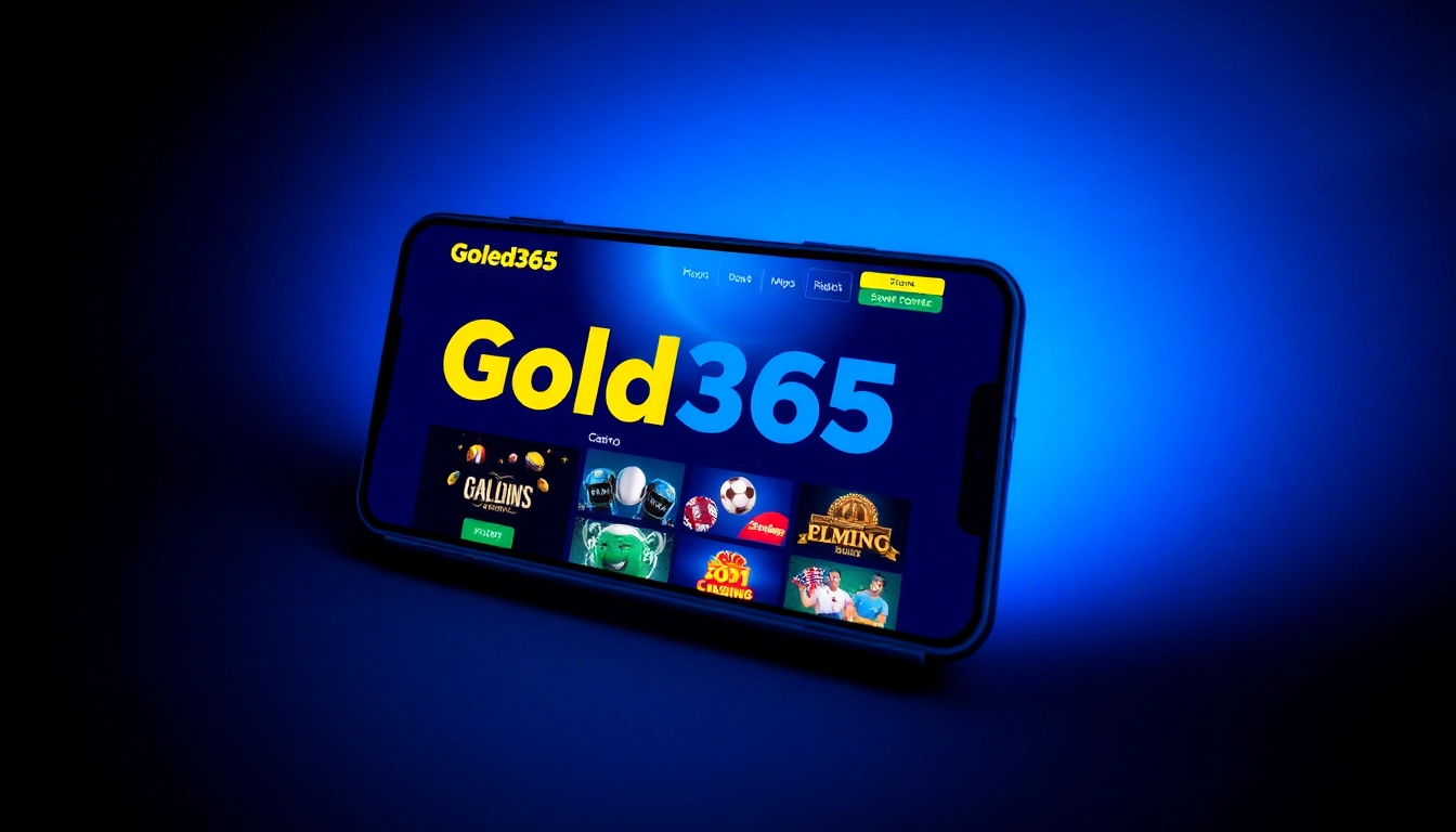 Gold365 platform on mobile device showcasing live sports betting and casino games for seamless experience