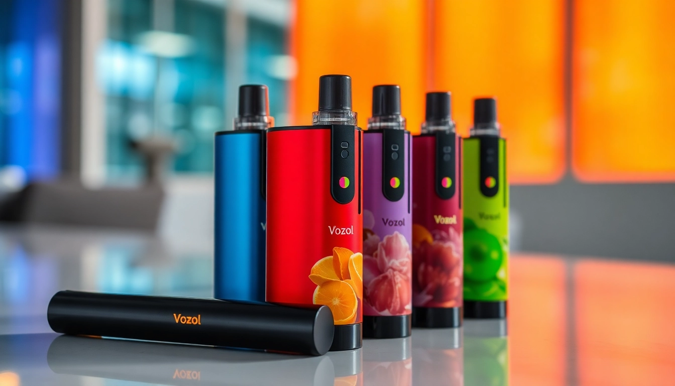 Vozol vape device with colorful flavors highlighting high puff capacity and modern design for vaping enthusiasts.