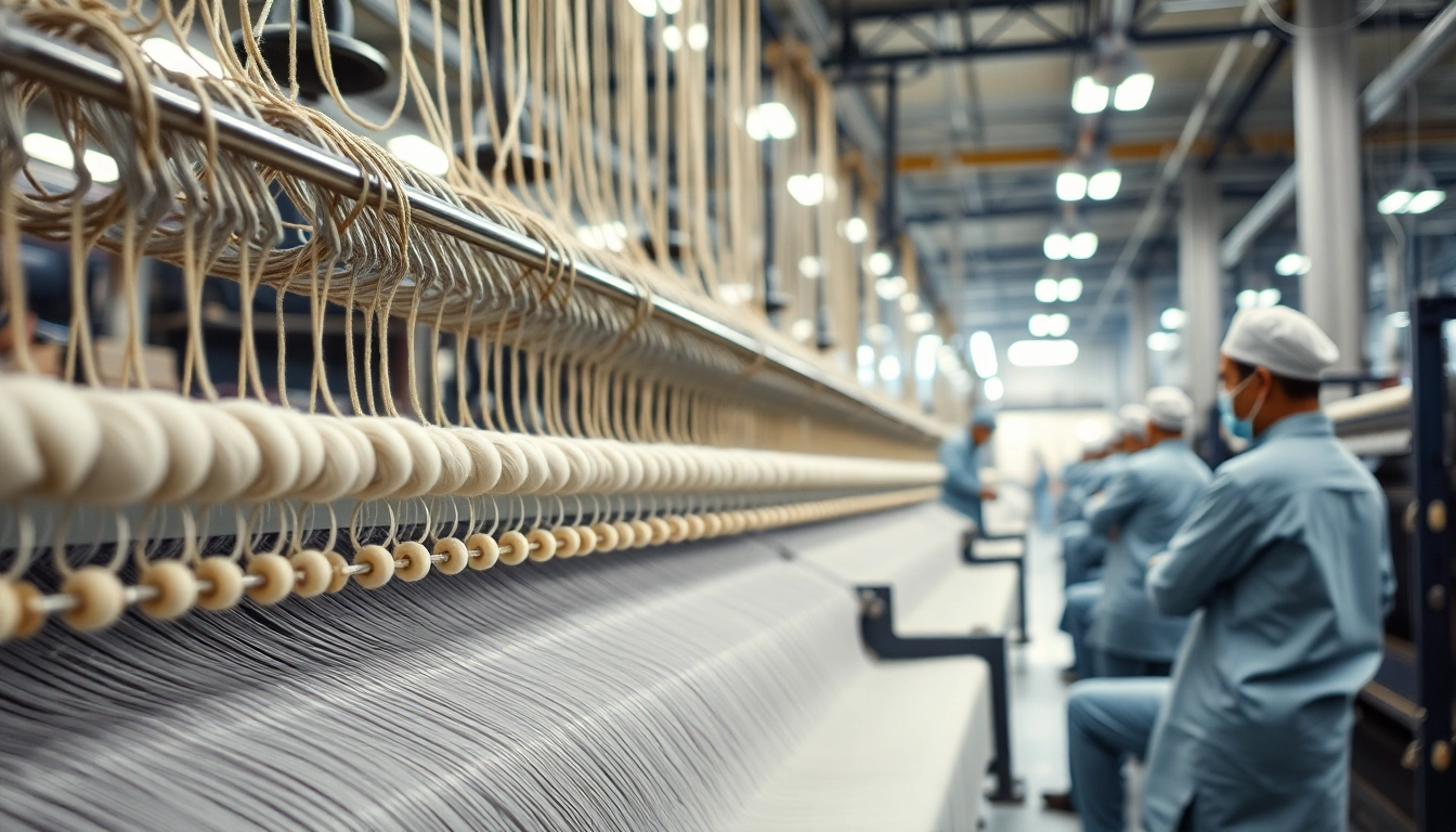 The towel manufacturing process in Pakistan: high-quality production with advanced weaving machines and skilled workers ensuring premium towels.