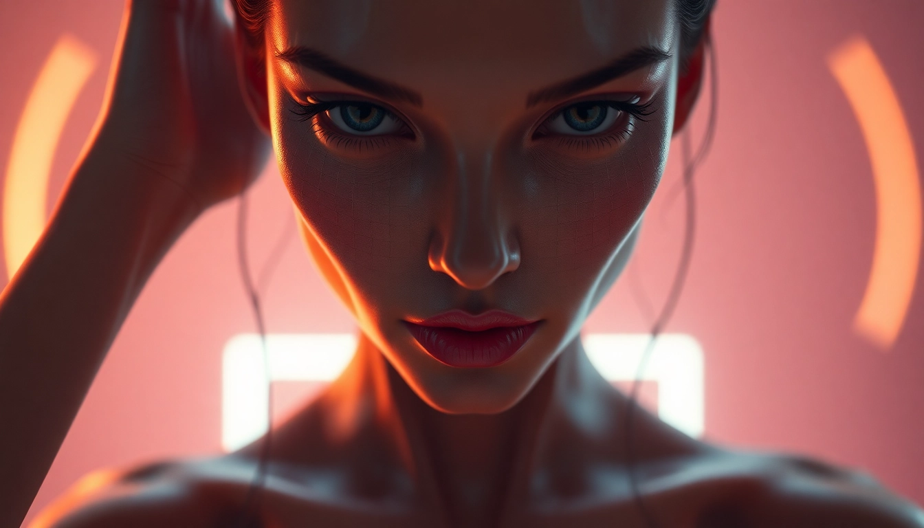 Stunning hyper-realistic NSFW ai scene with detailed features, realistic textures, and expressive mood, showcasing advanced AI generation capabilities.