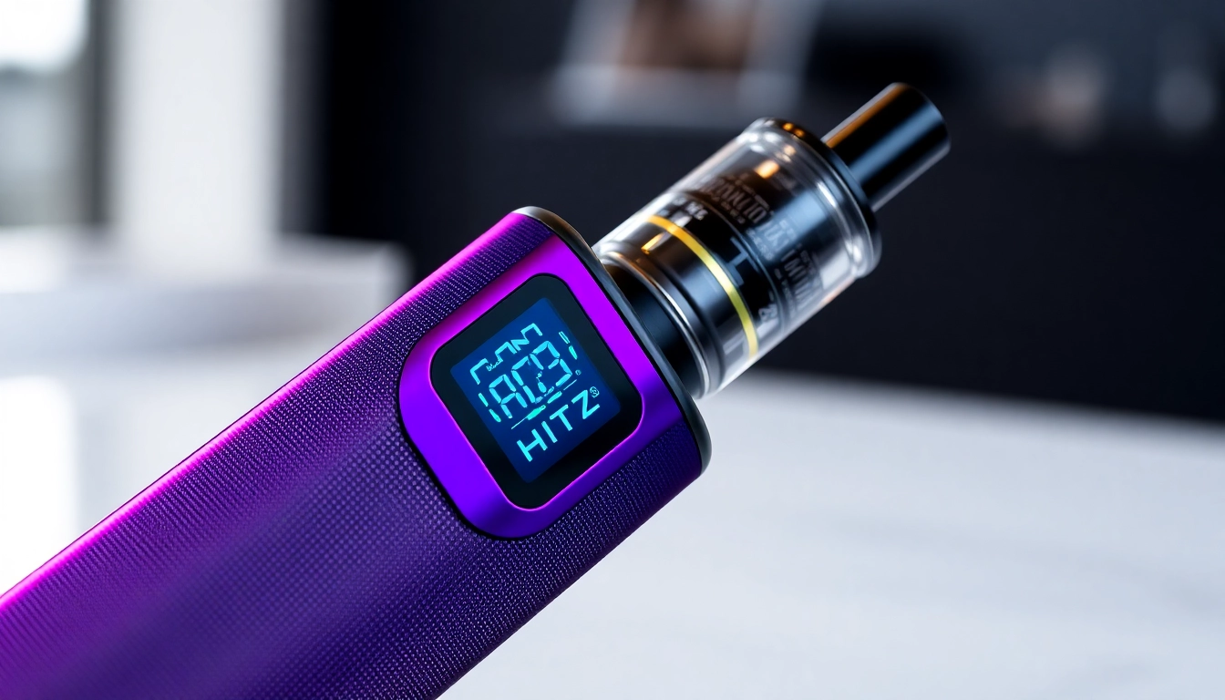 Hitz California disposable vape with bright LCD display and premium design showcasing smooth