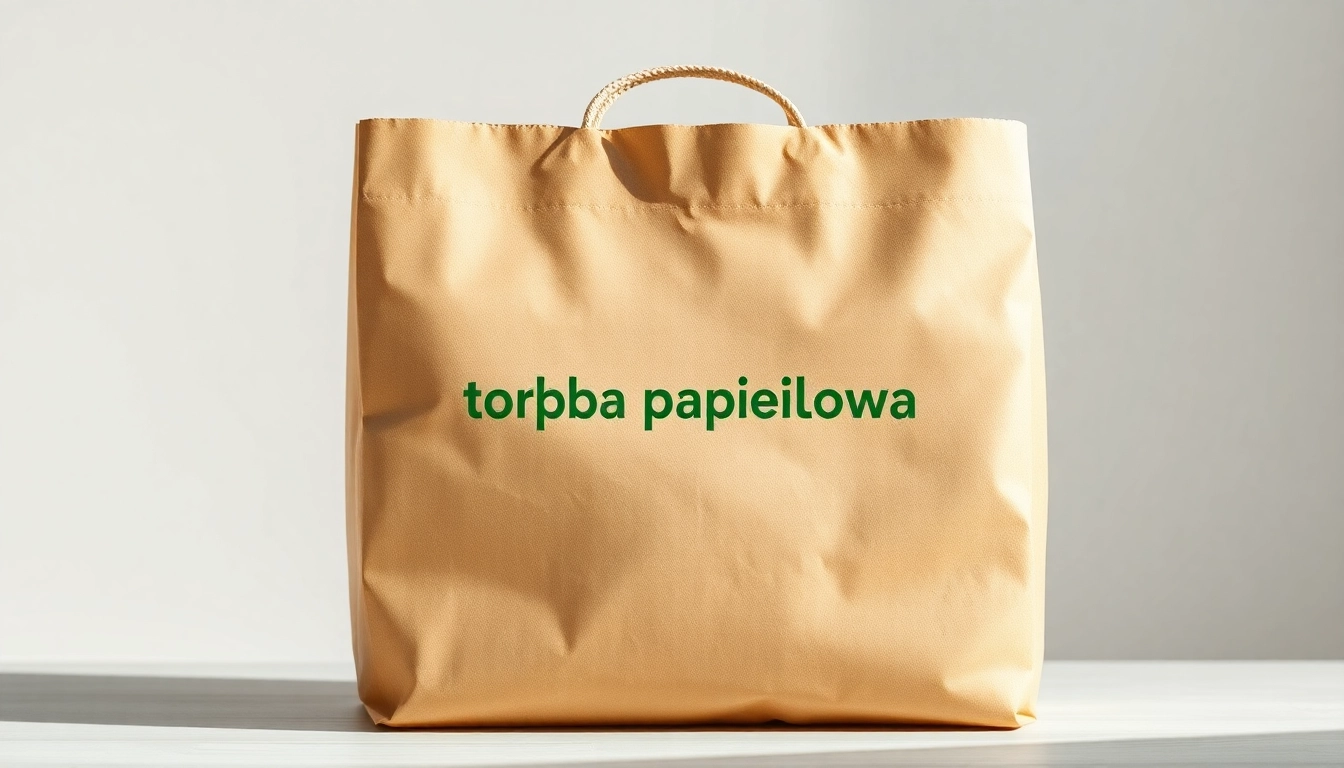 Eco-friendly torba papierowa in hand, showcasing sustainability and durability for retail and