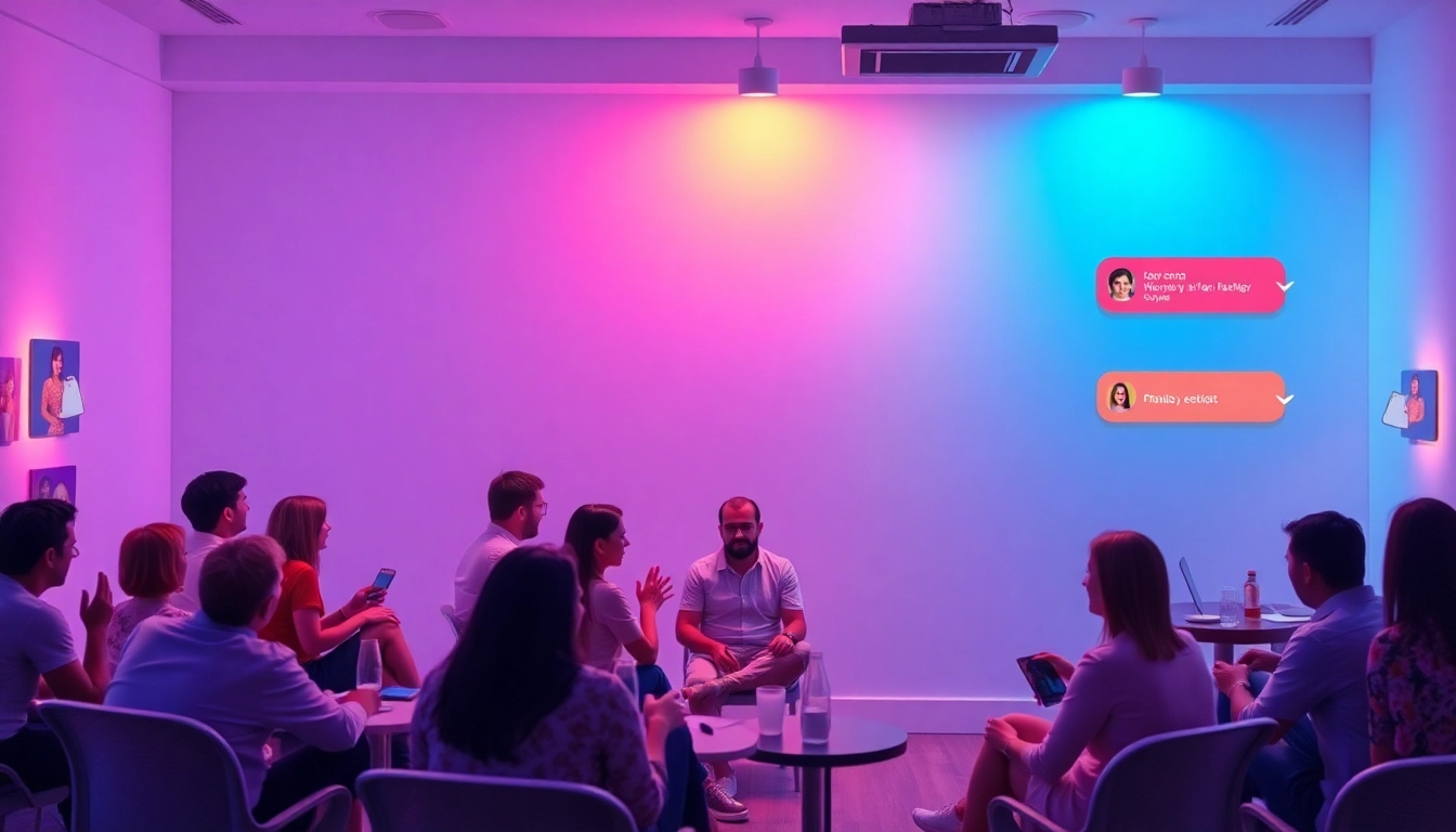 Greek chat platform with vibrant interface and engaged users for online communication