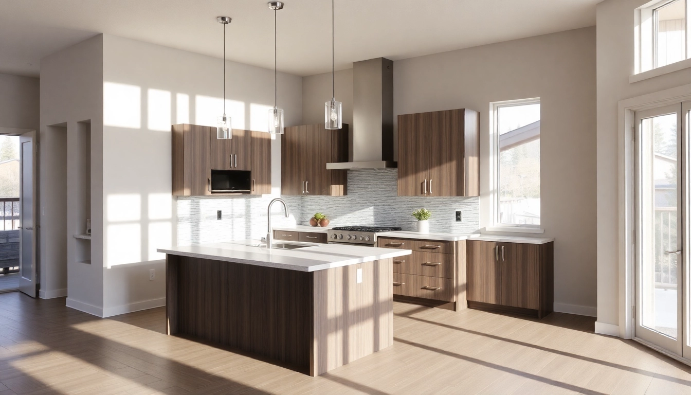 Skilled renovation company Calgary team renovating a modern kitchen with premium finishes and