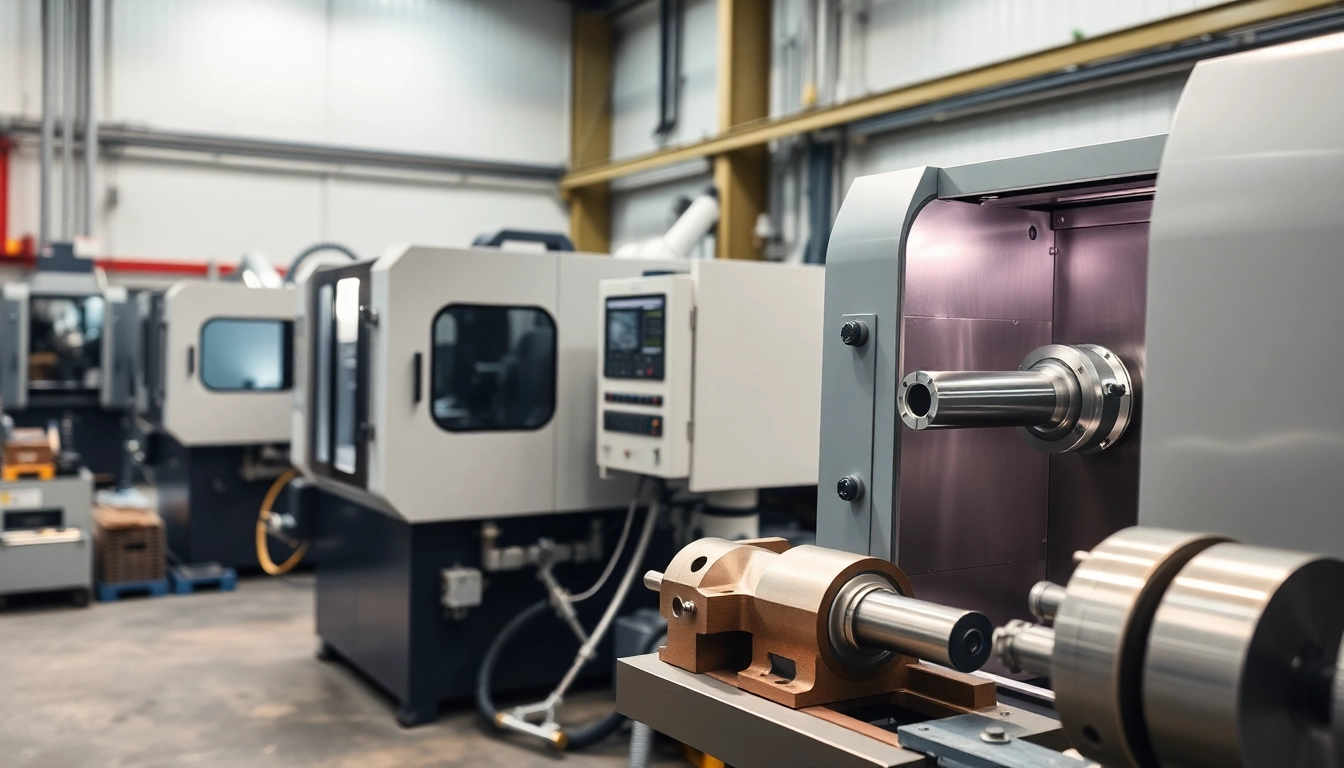Frezowanie processes in a professional workshop with CNC machines machining aluminum parts for
