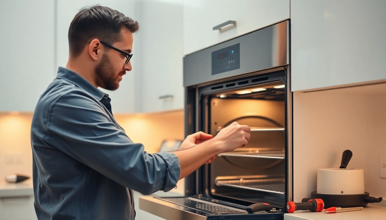 Experienced appliance repair Hamilton technician fixing a refrigerator with professional tools