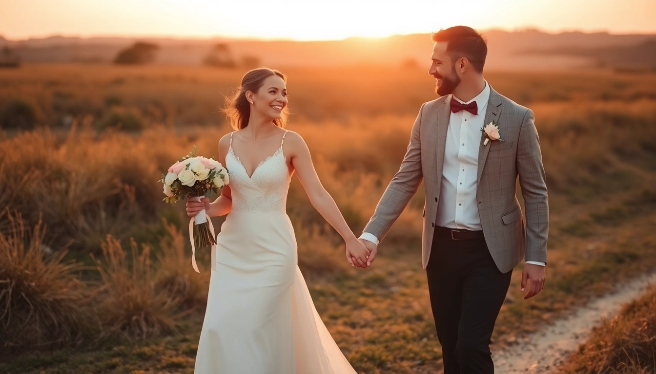 Professional eskuvoi fotos captures natural candid moments of a bride and groom walking at