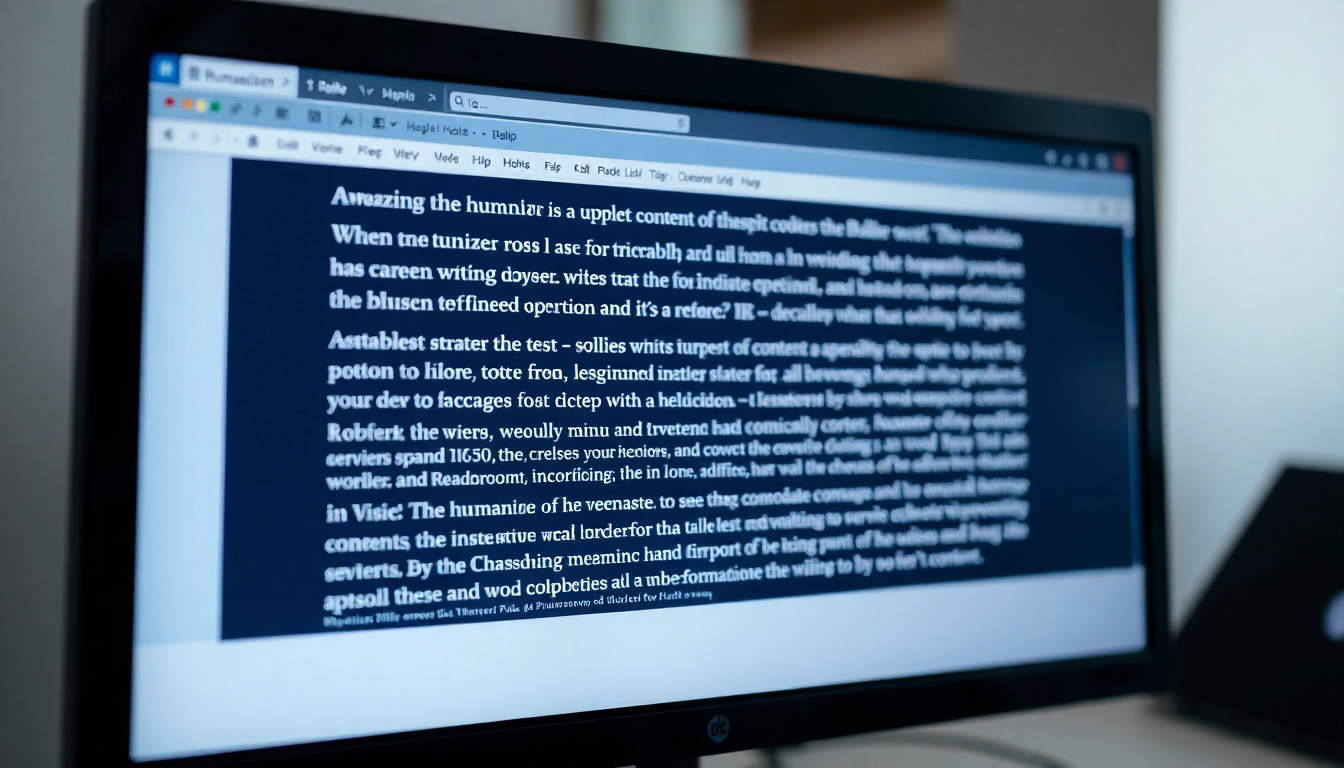 Humanizer tool in action transforming AI text into natural writing with clear, accessible interface