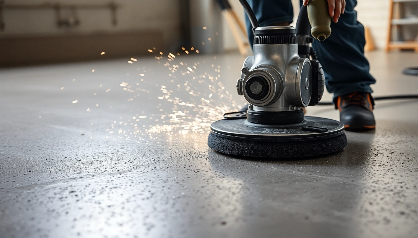 Expert team performing concrete grinding Birmingham for durable, smooth floors in industrial