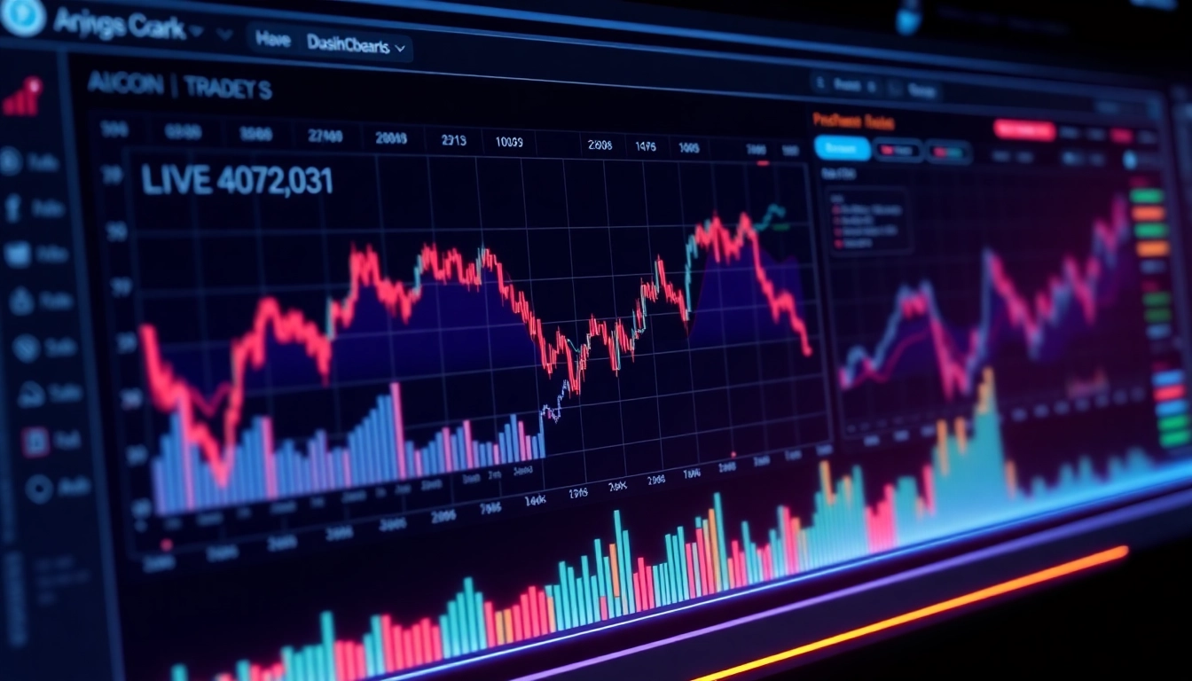 Modern aicoin trading platform with real-time charts and data analysis for investors